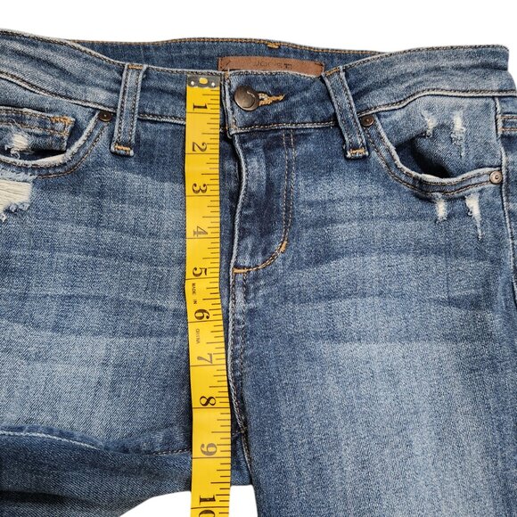 JOE'S Med Wash Distressed Raw Frayed Hem in Larissa Jeans W25 - Picture 6 of 8